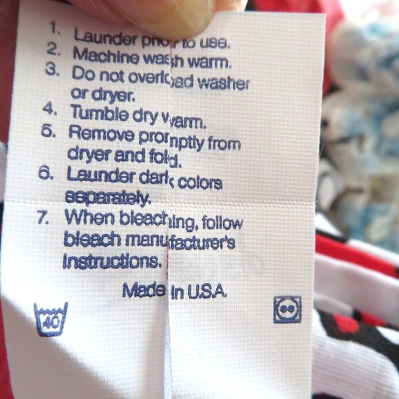 New Vintage Disney Mickey Mouse 4pc Full Sheet Set & Pillowcases Made in USA - Picture 7 of 7